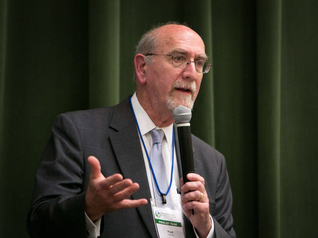 More and more older adults are becoming entrepreneurs instead of retiring, like Paul Tasner of Pulpworks, who spoke at the 2013 Global Social Venture Competition in California. (Image credit: Courtesy of Kevin Warnock)