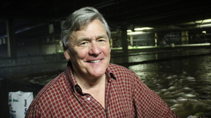 Bill Martin, president of Blue Ridge Aquaculture, in his company's tilapia-growing room.