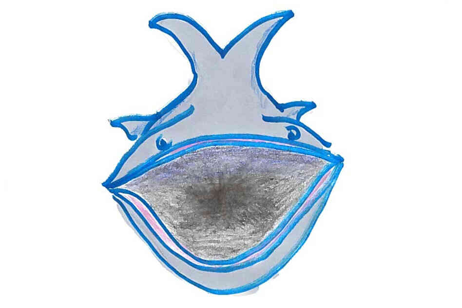 An open mouthed whale. An open mouthed whale.