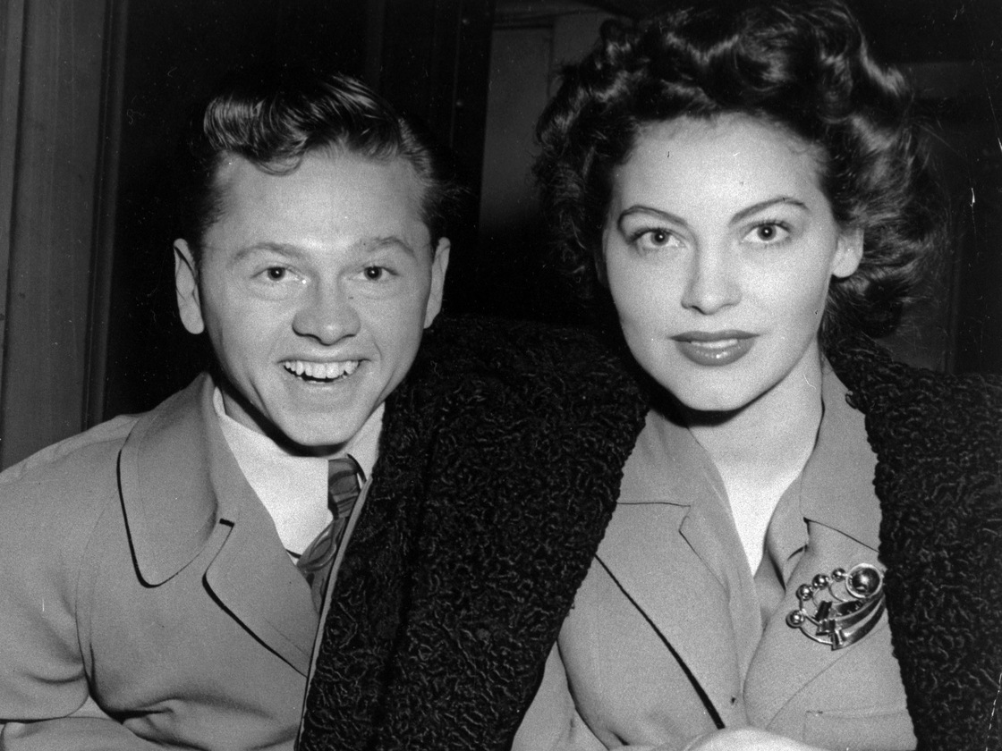 Mickey Rooney and wife Ava Gardner in January 1942. Mickey Rooney and wife Ava Gardner in January 1942.