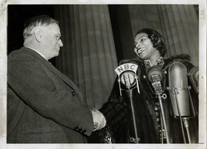 Interior Secretary Harold Ickes facilitated the concert and introduced Anderson, saying: "In this great auditorium under the sky, all of us are free. Genius, like justice, is blind. Genius draws no color lines."