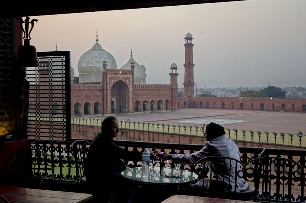 Despite enduring violence and instability in Pakistan, artists and authors are thriving on the international stage. For many of them, culture has become a kind of resistance. Above, the 17th century Imperial Mosque in the Old City of Lahore serves as a reminder of the historical legacy and texture of Pakistan's art capital. (Image credit: Bilal Qureshi/NPR)