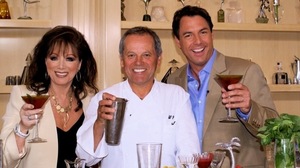 Jackie Collins, the author of nearly 30 best-sellers, wrote her cookbook with Wolfgang Puck (center) and Mark Steines.