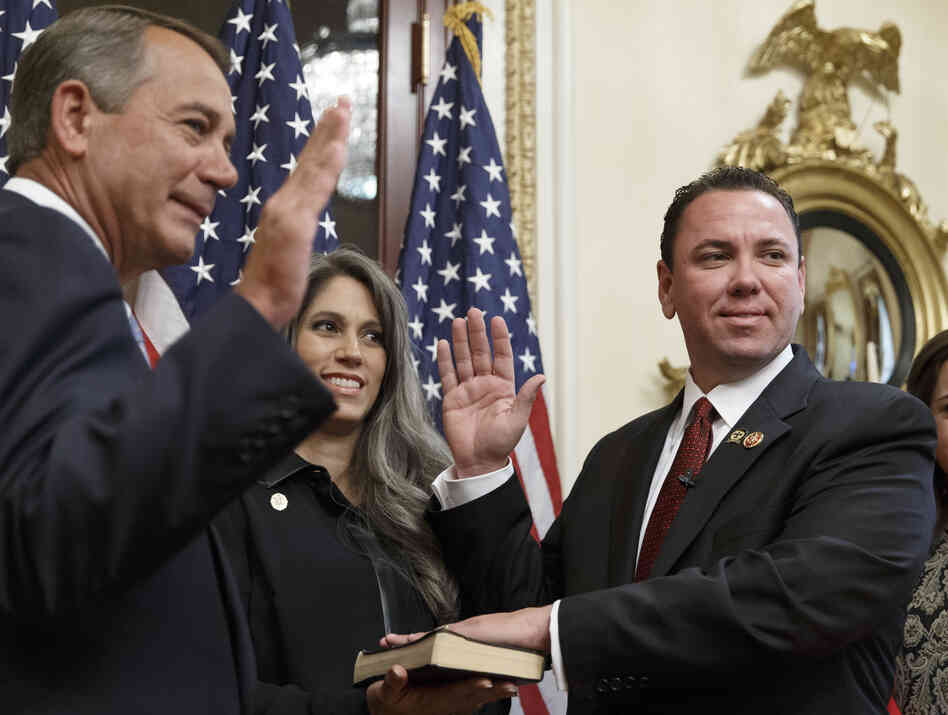 If Aide-Kissing Congressman Doesn't Quit, Voters Will Decide Fate : It's All Politics : NPR