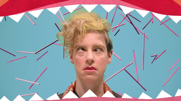 A still from the video for tUnE-yArDs' new song, "Water Fountain." (YouTube)