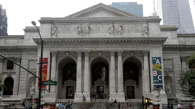 Pedestrians walk past the main branch of the New York Public Library in New York City in this 2013 photo. Pedestrians walk past the main branch of the New York Public Library in New York City in this 2013 photo.