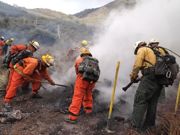 California's intense drought has increased the risk of wildfire, and also made it more difficult for fire crews to safely conduct controlled burns. (Image credit: NPR)