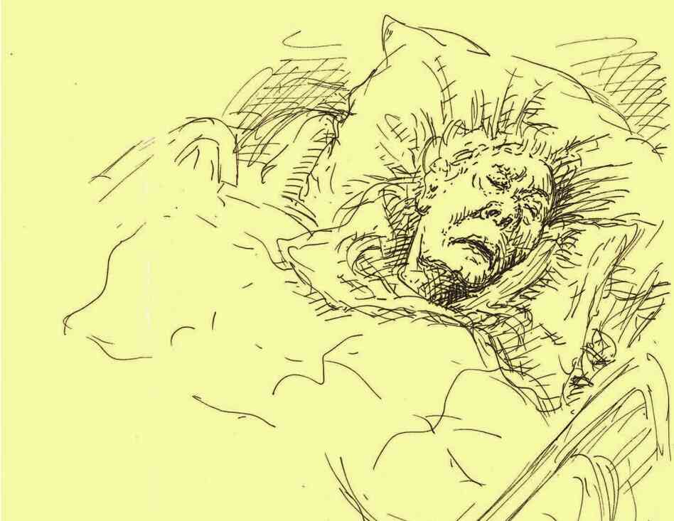 This was one of the drawings Chast made of her mother right before she died. "It was a way of being with her and of paying attention," Chast says. This was one of the drawings Chast made of her mother right before she died. "It was a way of being with her and of paying attention," Chast says.