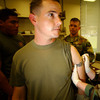 U.S. Marine Sgt. Robert Scoggin gets a vaccination against smallpox in 2003 at Camp Pendleton in California — one of the final steps before deployment overseas. U.S. Marine Sgt. Robert Scoggin gets a vaccination against smallpox in 2003 at Camp Pendleton in California — one of the final steps before deployment overseas.