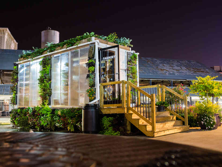 At the Mini-Farmery in North Carolina, greens grow on the walls and customers can pick their own produce. At the Mini-Farmery in North Carolina, greens grow on the walls and customers can pick their own produce.