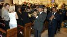 Wynton Marsalis leads a group of musicians through upper Manhattan's Riverside Church for the New Orleans-style funeral of vibraphonist Lionel Hampton in 2002. Wynton Marsalis leads a group of musicians through upper Manhattan's Riverside Church for the New Orleans-style funeral of vibraphonist Lionel Hampton in 2002.