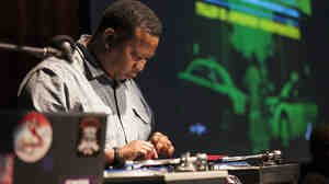 Mannie Fresh behind the decks at NPR's Washington, D.C. headquarters.