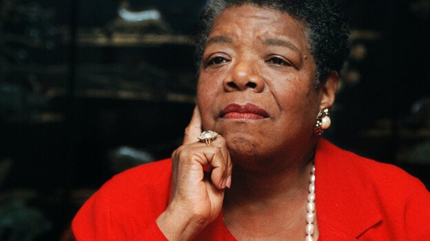 Maya Angelou talks about the poem she wrote for President Clinton's inauguration, from her office in Winston-Salem, N.C., in September 1996. Maya Angelou talks about the poem she wrote for President Clinton's inauguration, from her office in Winston-Salem, N.C., in September 1996.