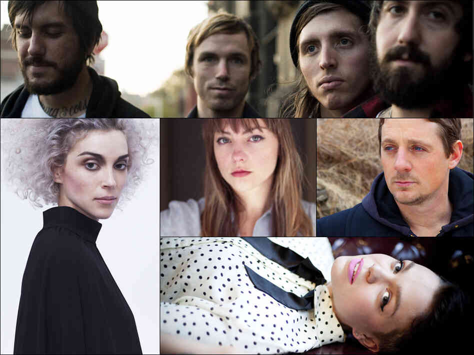 Top row: Nothing; Middle row, left to right: St. Vincent, Angel Olsen, Sturgill Simpson; Bottom: Perfect Pussy's Meredith Graves Top row: Nothing; Middle row, left to right: St. Vincent, Angel Olsen, Sturgill Simpson; Bottom: Perfect Pussy's Meredith Graves