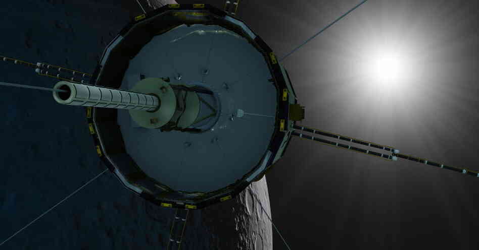 With a comet fly-by and a solar orbit behind it, ISEE-3 has now revved its engines for a swing past the moon. With a comet fly-by and a solar orbit behind it, ISEE-3 has now revved its engines for a swing past the moon.