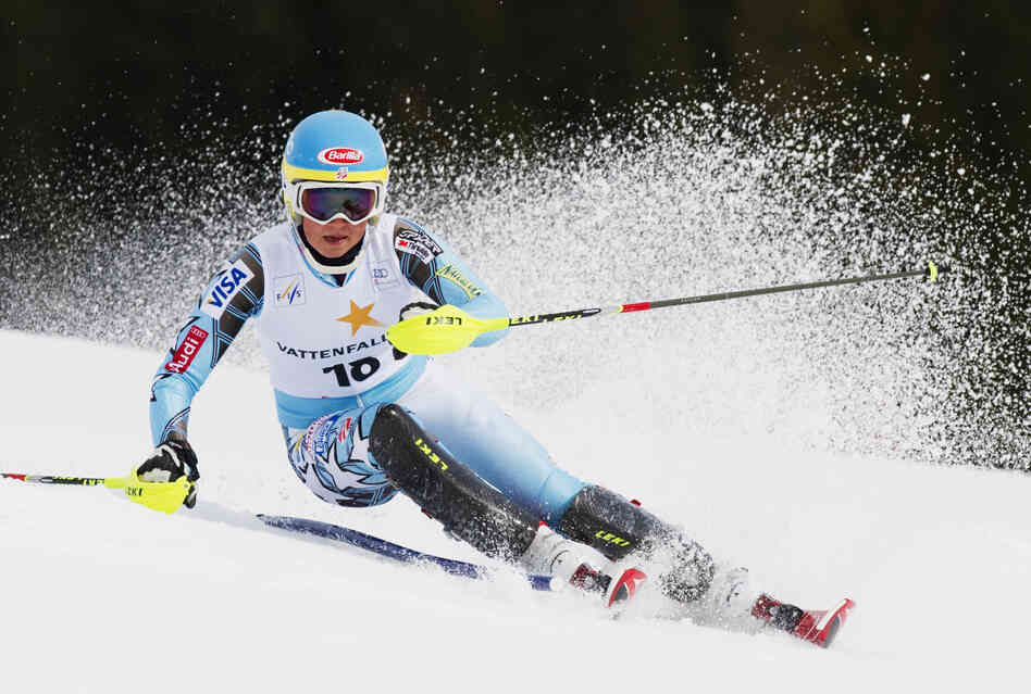 Mikaela Shiffrin competes during the first run of the FIS Alpine Ski World Cup women's slalom in Sweden on March 10, 2012. Mikaela Shiffrin competes during the first run of the FIS Alpine Ski World Cup women's slalom in Sweden on March 10, 2012.