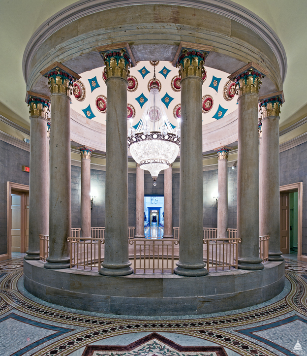 Interns who host tours on Capitol Hill, stopping at sites like the small Senate rotunda, don't always have their facts straight. (Image credit: The Architect of the Capitol)