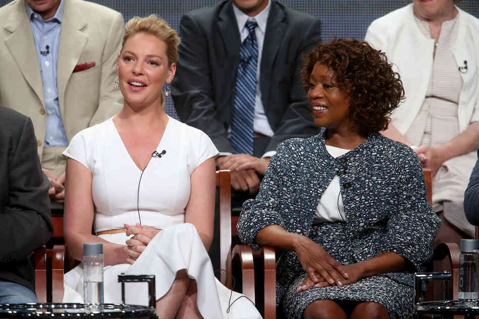 Katherine Heigl and Alfre Woodard, stars of NBC's new fall drama State of Affairs, speak at the Television Critics Association's summer press tour in Los Angeles. Katherine Heigl and Alfre Woodard, stars of NBC's new fall drama State of Affairs, speak at the Television Critics Association's summer press tour in Los Angeles.