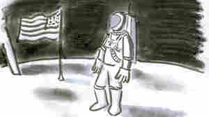 Armstrong on the moon.