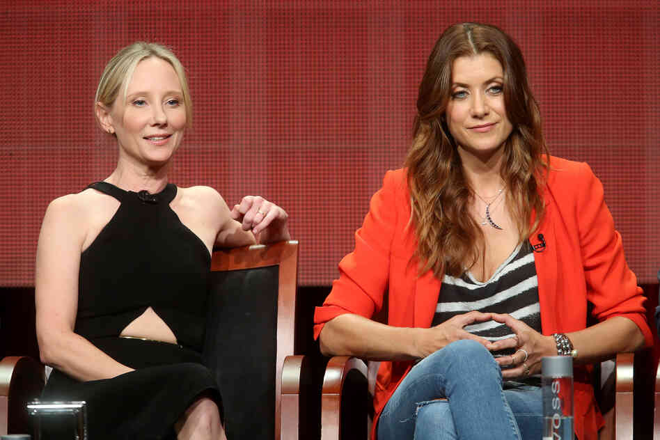 Executive producer Anne Heche (left) and actress Kate Walsh speak at the Bad Judge panel during the 2014 Summer Television Critics Association in Beverly Hills, Calif. Executive producer Anne Heche (left) and actress Kate Walsh speak at the Bad Judge panel during the 2014 Summer Television Critics Association in Beverly Hills, Calif.