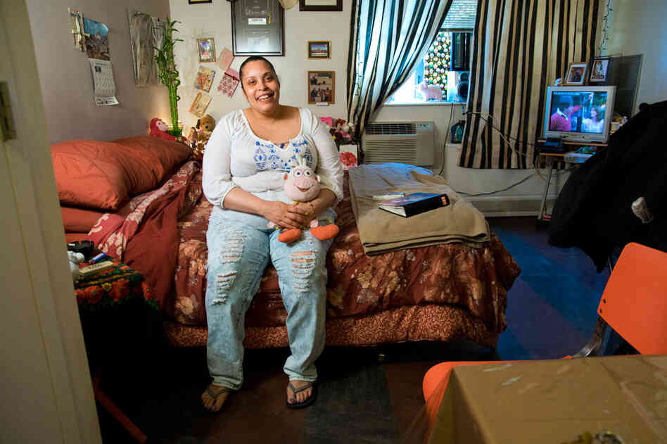 Lissette Encarnacion in her apartment at The Brook, a supportive housing complex in Bronx, N.Y. Lissette Encarnacion in her apartment at The Brook, a supportive housing complex in Bronx, N.Y.