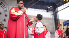 The Berklee Gospel & Roots Choir performs at the 2014 Newport Folk Festival. The Berklee Gospel & Roots Choir performs at the 2014 Newport Folk Festival.