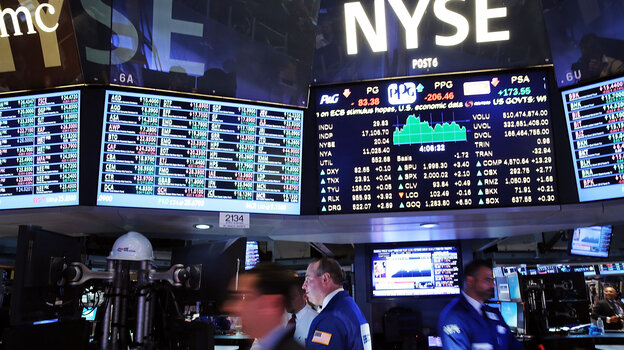 Traders work on the floor of the New York Stock Exchange last week in New York City. Traders work on the floor of the New York Stock Exchange last week in New York City.