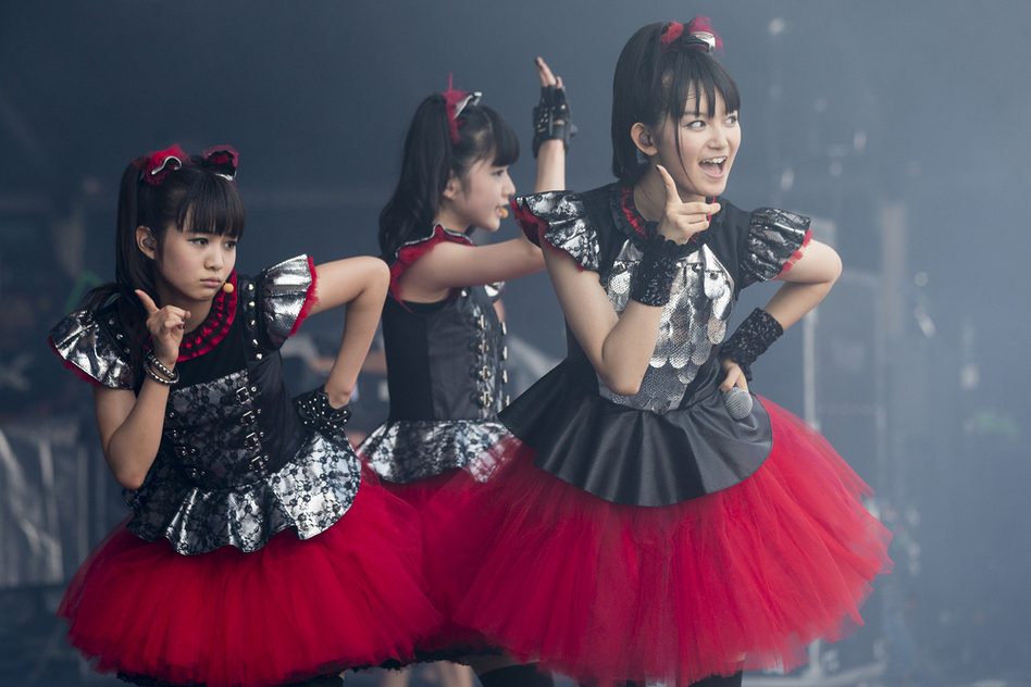 Babymetal perform during the first day of the 2014 Heavy Montreal festival.