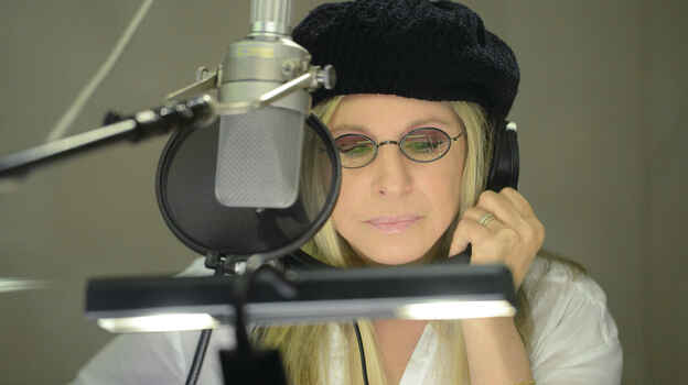 Barbra Streisand during a recording session in Burbank, Calif. (Getty Images)
