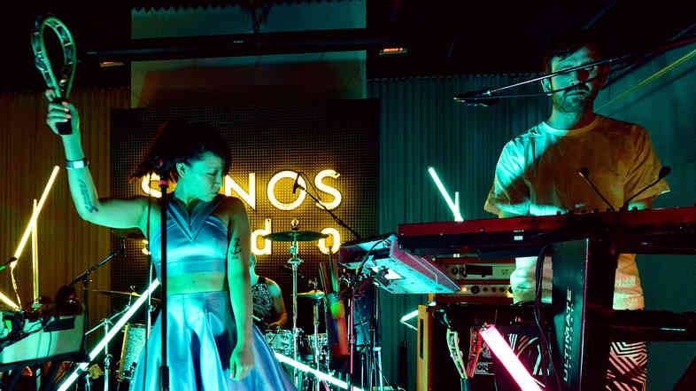 Little Dragon performs at KCRW's taping of Morning Becomes Eclectic on August 25.