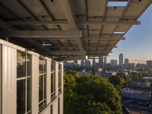 A view of Seattle from the Bullitt Center.