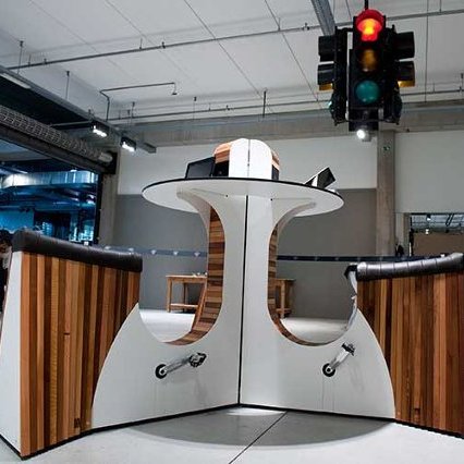The WeBike cycling desk can be found at airports and train stations across in Western Europe.