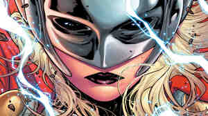 "If she be worthy." A mysterious masked woman has taken up the hammer — and mantle — of Thor.