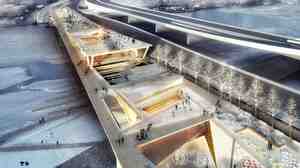 A rendering for the planned 11th Street Bridge Park in Washington, D.C.