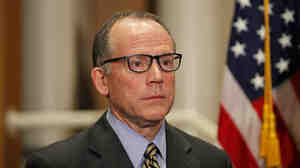 Clinical Director of Texas Health Resources Dr. Daniel Varga at a press conference Wednesday in Dallas.