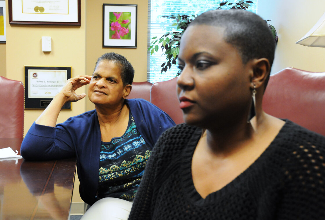 Debra Blackmon (left) was sterilized by court order in 1972, at age 14. With help from her niece, Latoya Adams (right), she's fighting to be included in the state's compensation program.