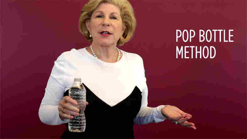 NPR's Nina Totenberg tries the pop bottle method for swallowing pills.
