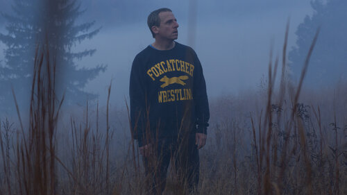 Steve Carell plays John du Pont in Foxcatcher.