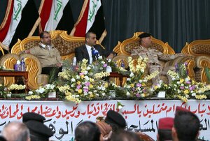 Iraqi Parliament Speaker Salim al-Jubouri (left) visited Ain al-Asad air base in mainly Sunni Anbar province to praise the Sunni tribes fighting ISIS and promise them weapons. U.S. special forces sent to train the Sunni tribesmen are already at the base. Iraqi Parliament Speaker Salim al-Jubouri (left) visited Ain al-Asad air base in mainly Sunni Anbar province to praise the Sunni tribes fighting ISIS and promise them weapons. U.S. special forces sent to train the Sunni tribesmen are already at the base.