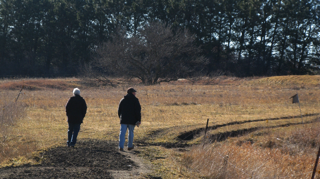 Susan and Bill Dunavan own 80 acres of land in York County. (NPR)