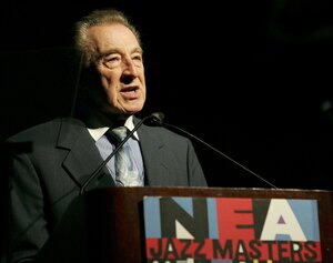 Buddy DeFranco accepted the National Endowment for the Arts Jazz Masters award in 2006.