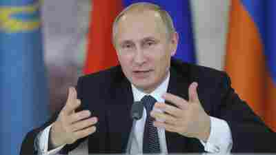 President Vladimir Putin speaks in Moscow on Dec. 23. Russia's current economic crisis is a result of Western sanctions and diving oil prices.