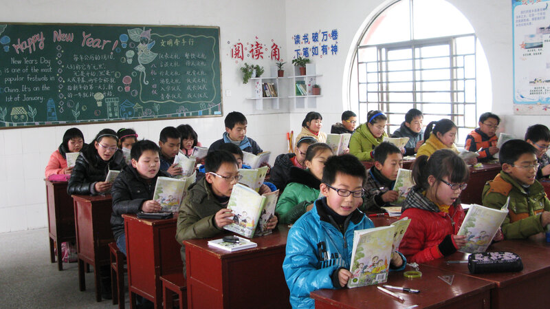 A number of the students at the Yangkou Township Elementary School face difficulties at home, where many of them are being raised by grandparents after their parents have gone to the cities seeking work. A number of the students at the Yangkou Township Elementary School face difficulties at home, where many of them are being raised by grandparents after their parents have gone to the cities seeking work.