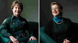 Alachua County Sheriff Sadie Darnell (left) and Dr. Nancy Hardt, University of Florida.