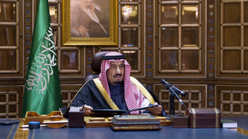 Saudi King Salman bin Abdul-Aziz Al Saud makes his first speech as king following the death of his half-brother Abdullah on Friday in Riyadh, Saudi Arabia. Saudi King Salman bin Abdul-Aziz Al Saud makes his first speech as king following the death of his half-brother Abdullah on Friday in Riyadh, Saudi Arabia.