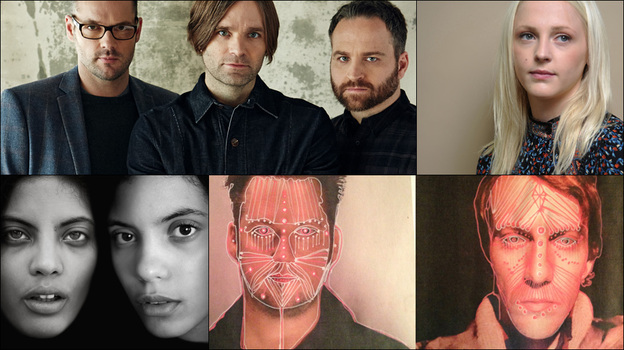 Top row: Death Cab For Cutie; middle row, left to right: Laura Marling, Asaf Avidan, Ibeyi; bottom row: Modest Mouse (Courtesy of the artists)