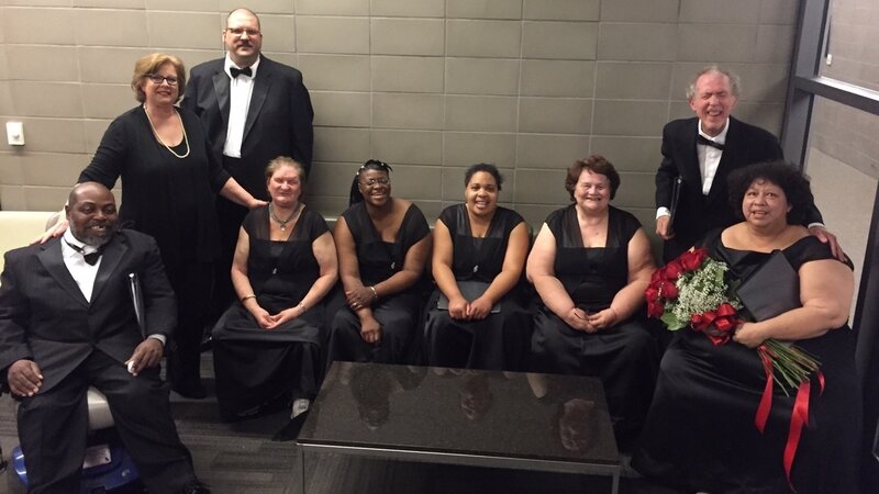 Members of the Dallas Street Choir in formalwear. Members of the Dallas Street Choir in formalwear.