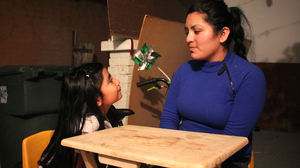 Farmworker Lorena Hernandez (right) with her daughter, Luzliliana.
