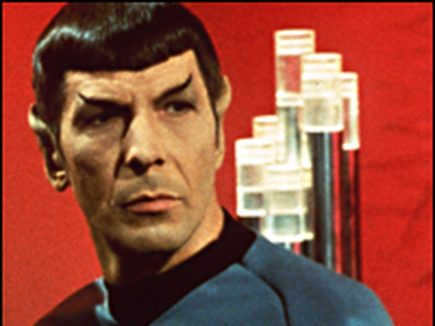 Leonard Nimoy as Mr. Spock. The character's mixed Vulcan and human heritage set him apart from the rest of the Star Trek crew. (Getty)