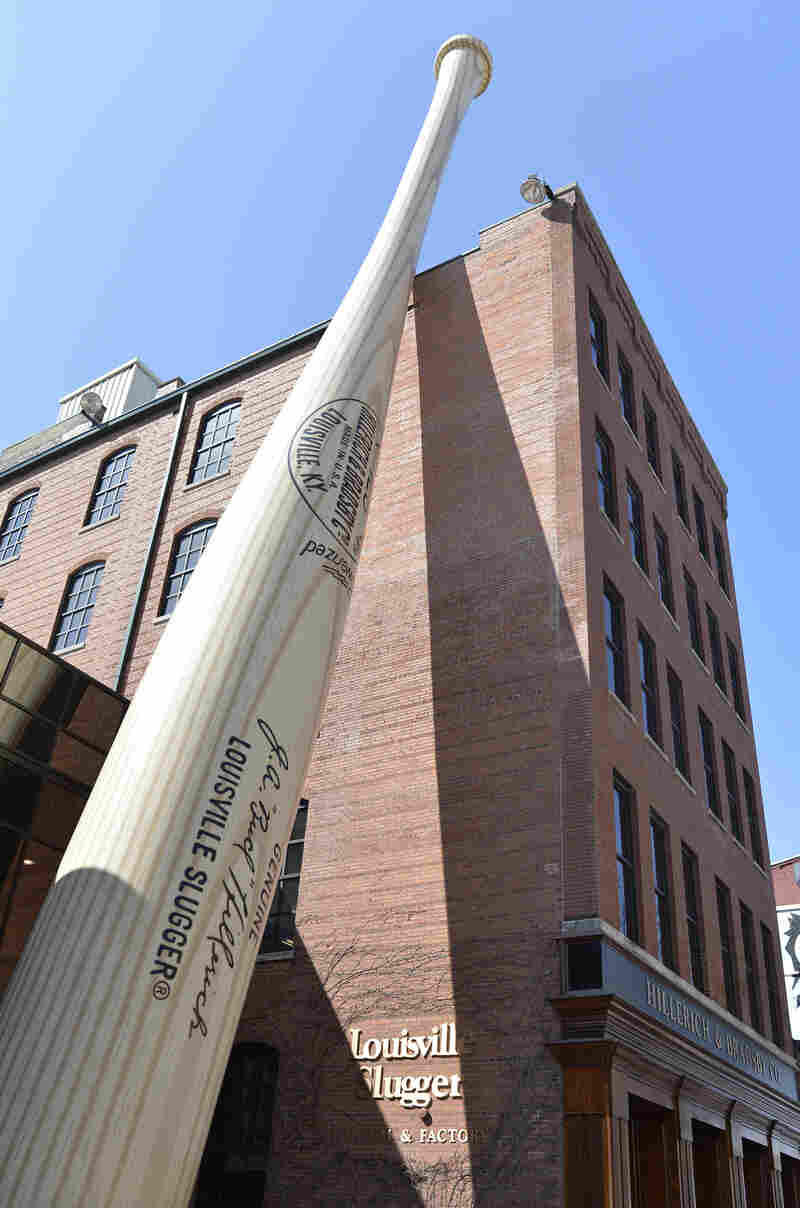 A 120-foot-tall replica bat fronts the Louisville Slugger Museum and Factory in Louisville, Ky. Hillerich and Bradsby on Monday announced a deal to sell its Louisville Slugger brand to Wilson Sporting Goods Co. for $70 million. A 120-foot-tall replica bat fronts the Louisville Slugger Museum and Factory in Louisville, Ky. Hillerich and Bradsby on Monday announced a deal to sell its Louisville Slugger brand to Wilson Sporting Goods Co. for $70 million.